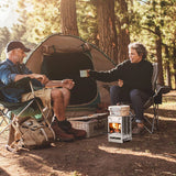 Folding Wood Burning Camp Stove, iMounTEK Small Portable Stainless Steel Backpacking Stove Outdoor Cooking Tents Heating Hiking Survival, Mini BBQ Stove with Carry Bag