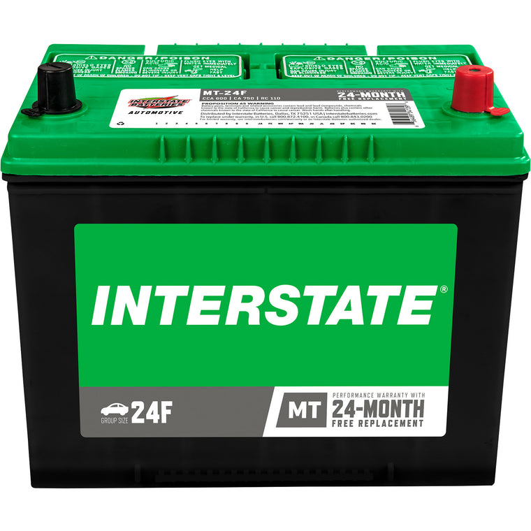 Automotive Batteries Interstate Batteries Automotive Battery, Group Size 24F, 12 Volt, Sealed Lead Acid