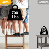 HDPS Shower Bench Seat, Poly Lumber Bathroom Stool for Inside Shower Waterproof, Foot Rest Stool for Shaving Legs with Adjustable Feet, Plastic Spa Bath Chair Seat for Bathroom, Non-Slip, Brown