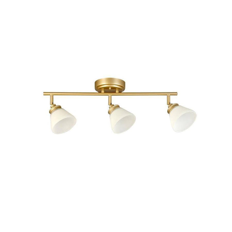 Allen + Roth Dallas 3-Light 23.25-in New Soft Gold Dimmable Track Bar Fixed Track Light Kit